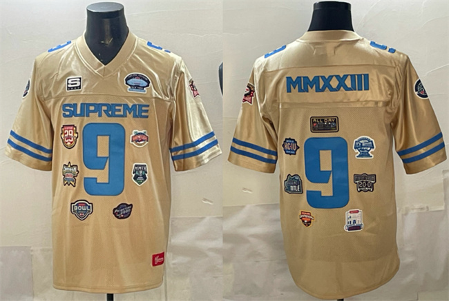 Men's Cream Football Championship Stitched Jersey